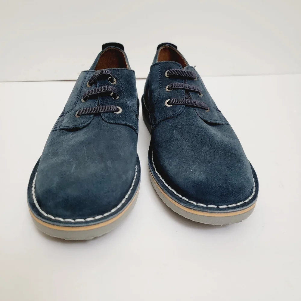 FLORSHEIM velvet Lace dress shoes in Suede Blue